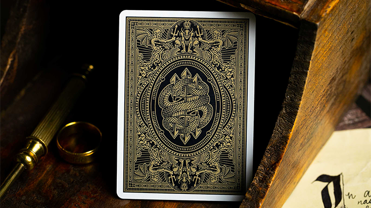 Devil's in the Details Glamourous Gold Playing Cards by Riffle Shuffle