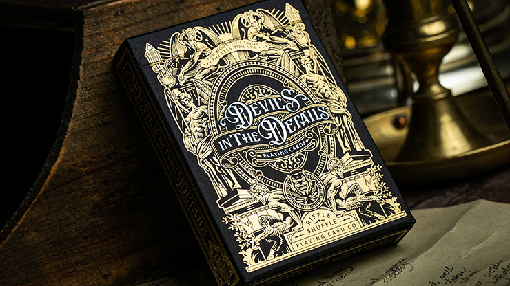 Devil's in the Details Glamourous Gold Playing Cards by Riffle Shuffle